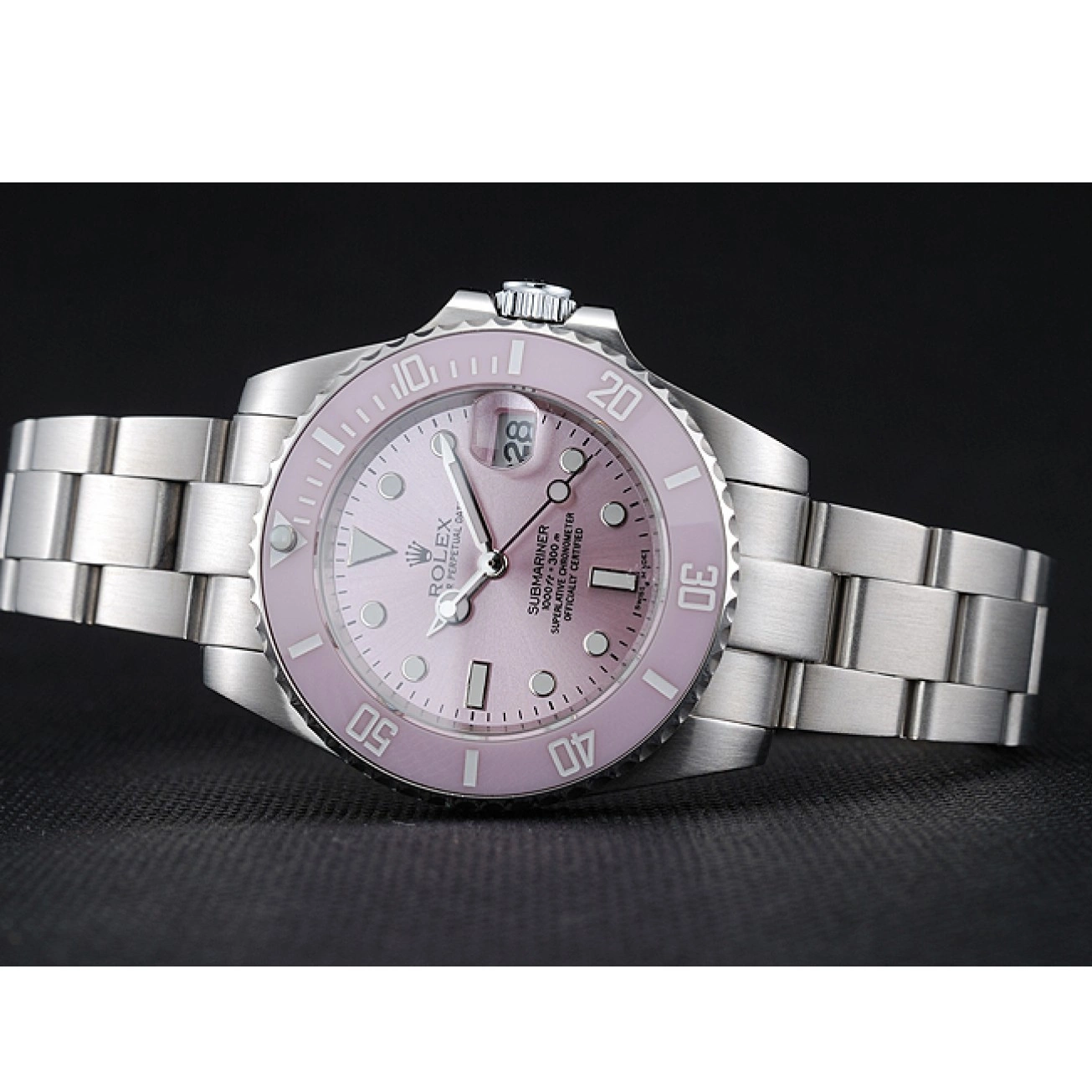 Aaa replica watch Bracelet Dial Submariner Steel Rolex Stainless Lilas 1454155 0604